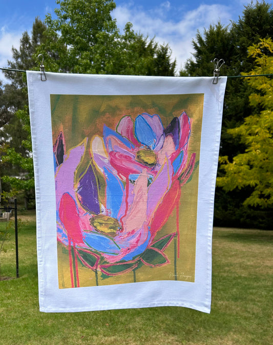 Maybe Magnolias Tea Towel